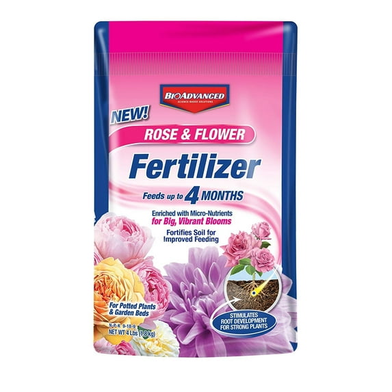 BioAdvanced 709100A Rose & Flower Fertilizer, Granules, 4 lb
