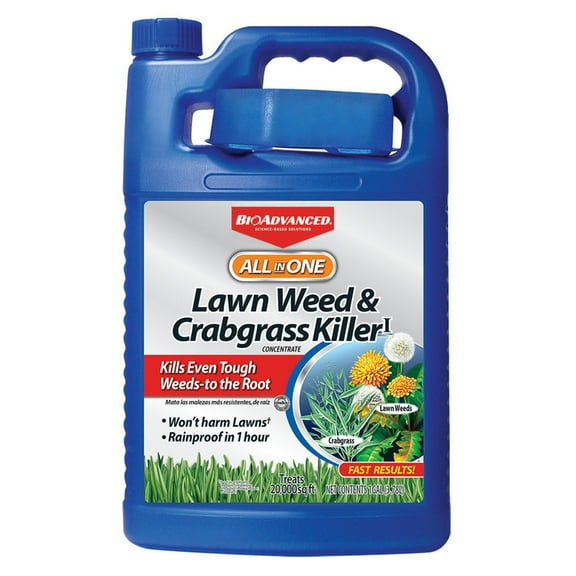 BioAdvanced All-In-One Lawn Weed and Crabgrass Killer I, Concentrate, 1 Gallon