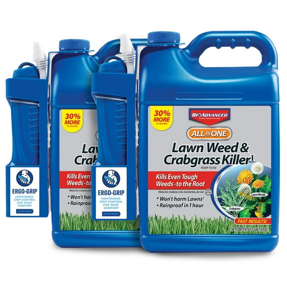 BioAdvanced All-In-One Lawn Weed and Crabgrass Killer I, Ready-to-Use, 1.3 Gal (2-Pack)