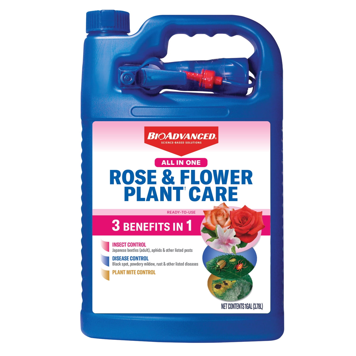BioAdvanced All-In-One Rose & Flower Plant Care, Ready-To-Use, 1
