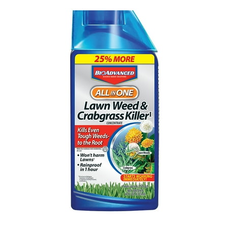 BioAdvanced All-in-One Lawn Weed & Crabgrass Killer, Concentrate, 40 fl oz