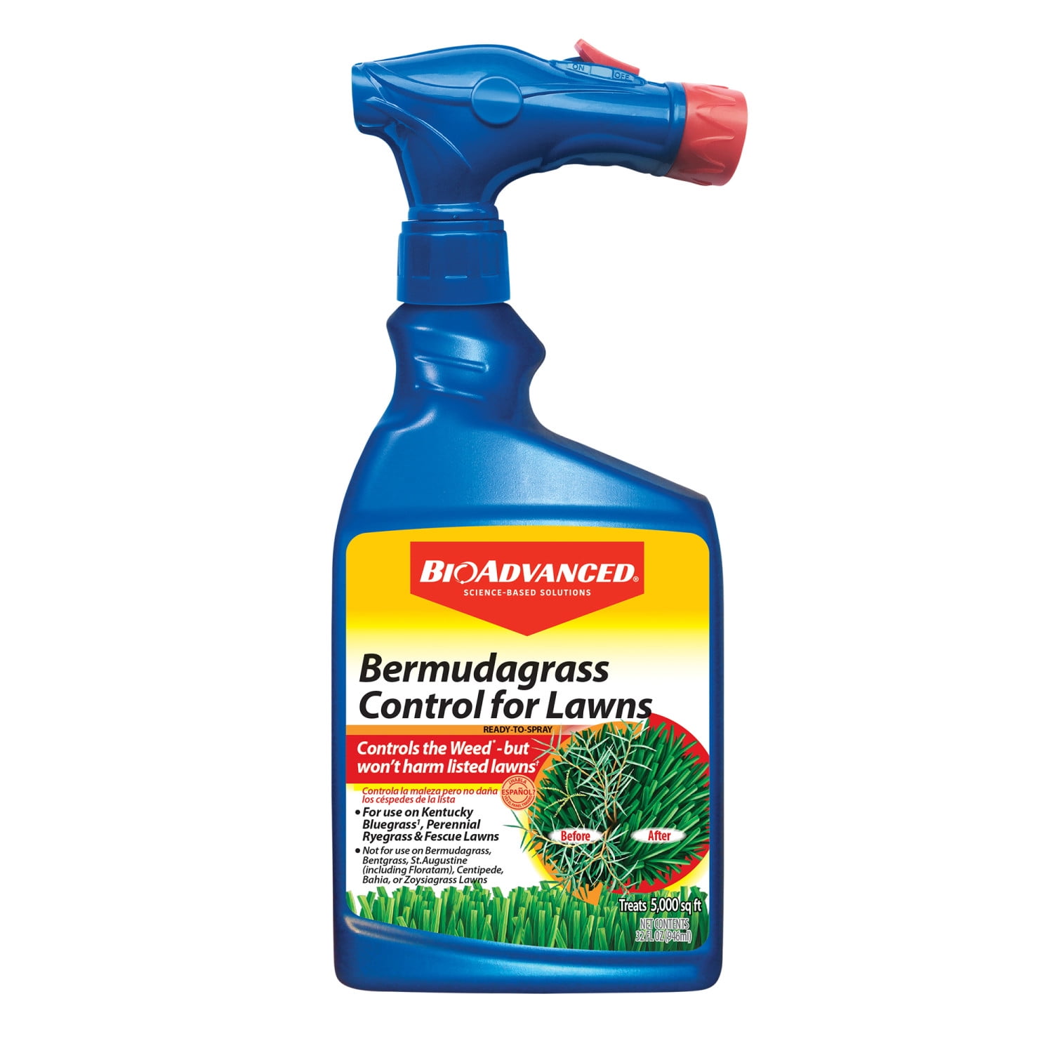 BioAdvanced Bermudagrass Control for Lawns, Ready-to-Spray, 32 oz, 5,000 Sq Ft