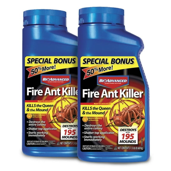 BioAdvanced Fire Ant Killer, Dust, 1.5 lb, 195 Mounds (2-Pack)