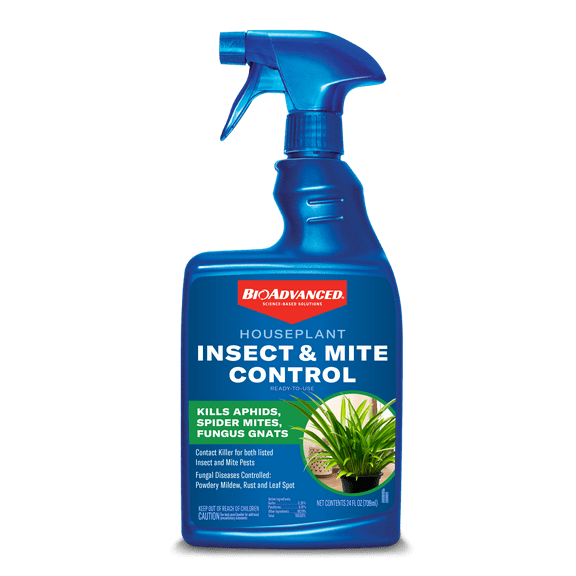 BioAdvanced Houseplant Insect & Mite Control 24oz Ready to Use, Controls Insects & Diseases