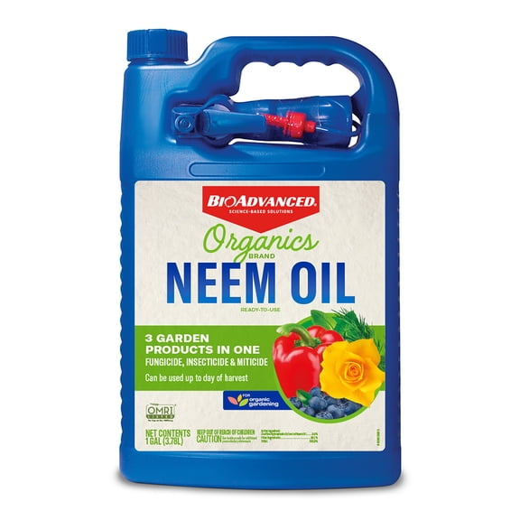 BioAdvanced Organics Brands Neem Oil, Ready-to-Use, 1 Gal