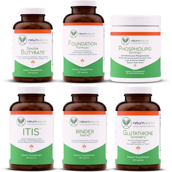 BioBalance Kit - 6 Supplements for Microbial & Environmental Resilience - Supports Gut, Liver & Immune Function - Immune Supplement - Health Essentials - US-Made, Non-GMO, Plant-Based