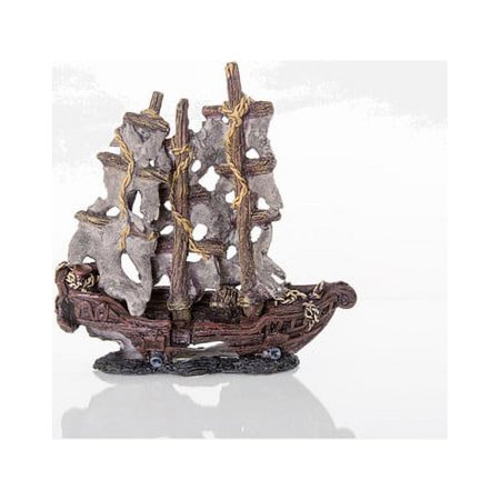 BioBubble Decorative Mystery Pirate Ship, Small, 9.5" x 4" x 4.75"