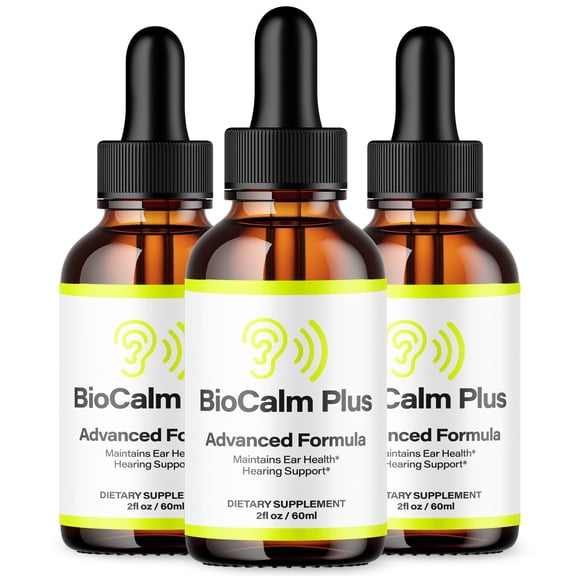 BioCalm Plus Ear Health Support Drops Natural Formula Healthy Hearing Supplement Bio Calm Plus 90 Servings
