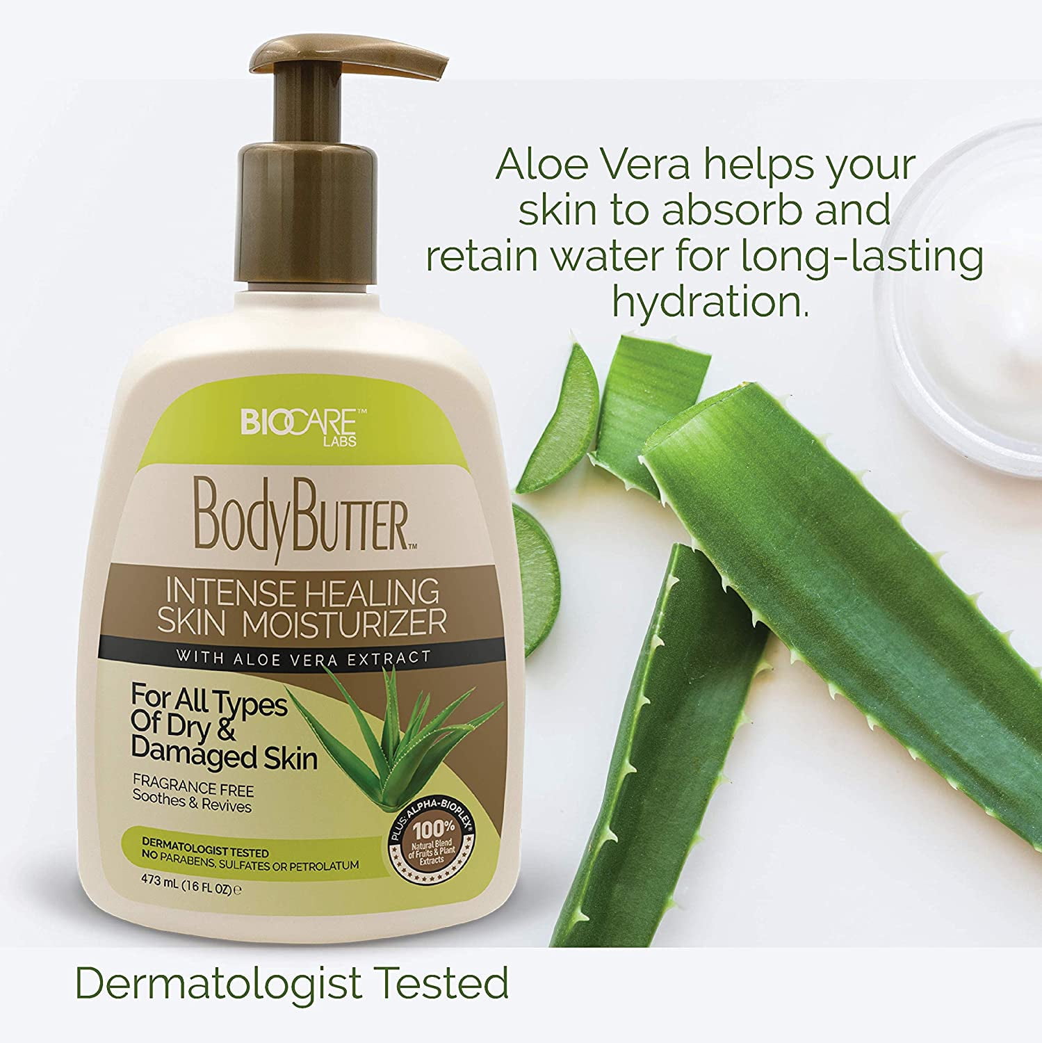 BioCare Labs Moisturizing Body Butter - Hydrating Body Cream W/Aloe ...