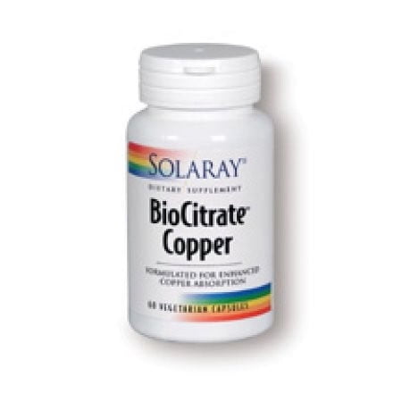 BioCitrate Copper Solaray 60 Caps