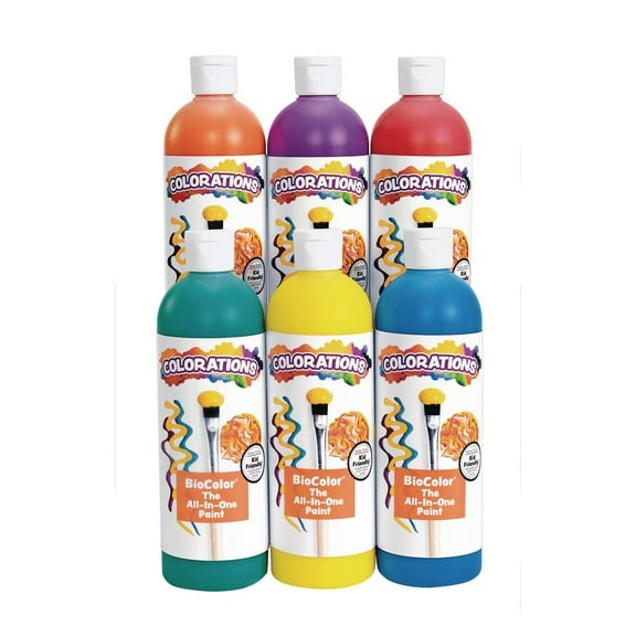 BioColor Paint by Colorations 16 oz. Rainbow - 6 Pack