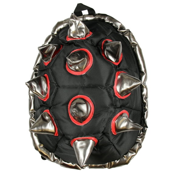 BioDomes Spiked Black-Red Turtle Shell Backpack 19"