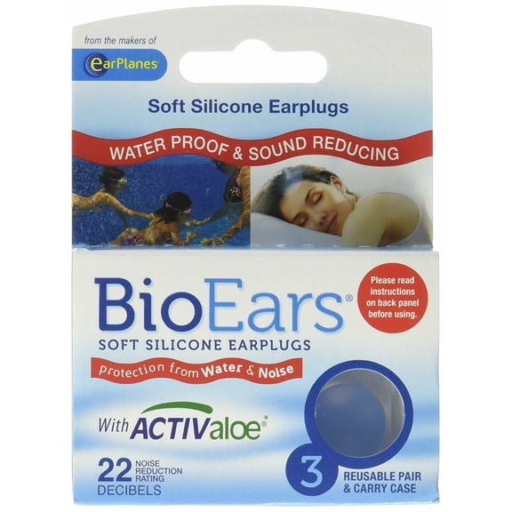 BioEars Soft Silicone Earplugs 3 Pairs