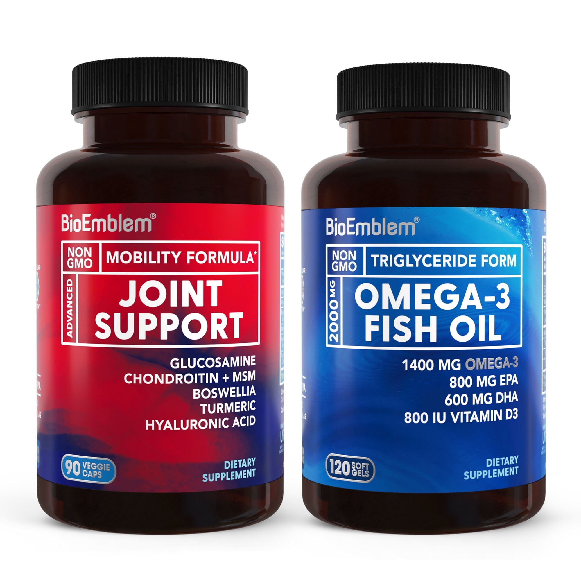 BioEmblem Omega-3 Fish Oil and Joint Support , Heart, Joint, & Brain Health