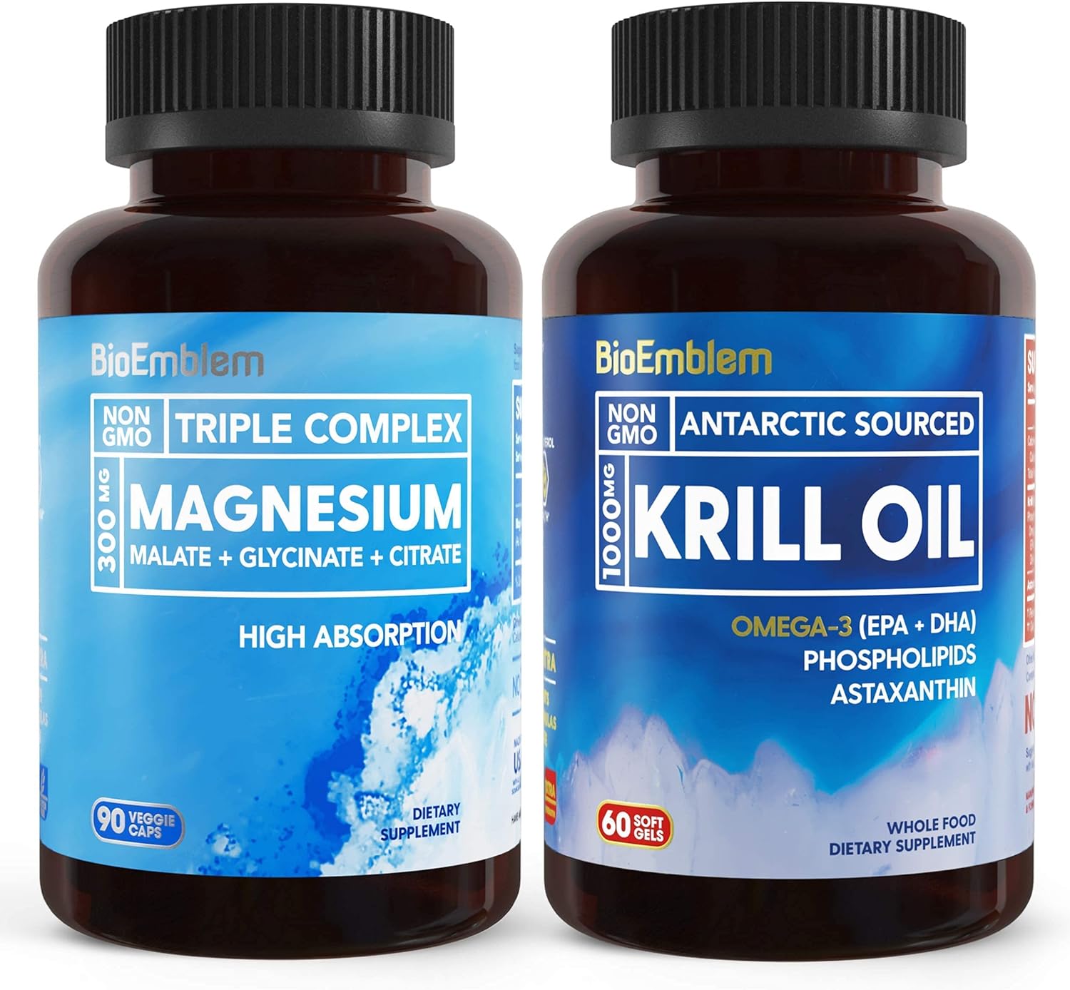 BioEmblem Triple Magnesium Glycinate, Malate, Citrate and Antarctic