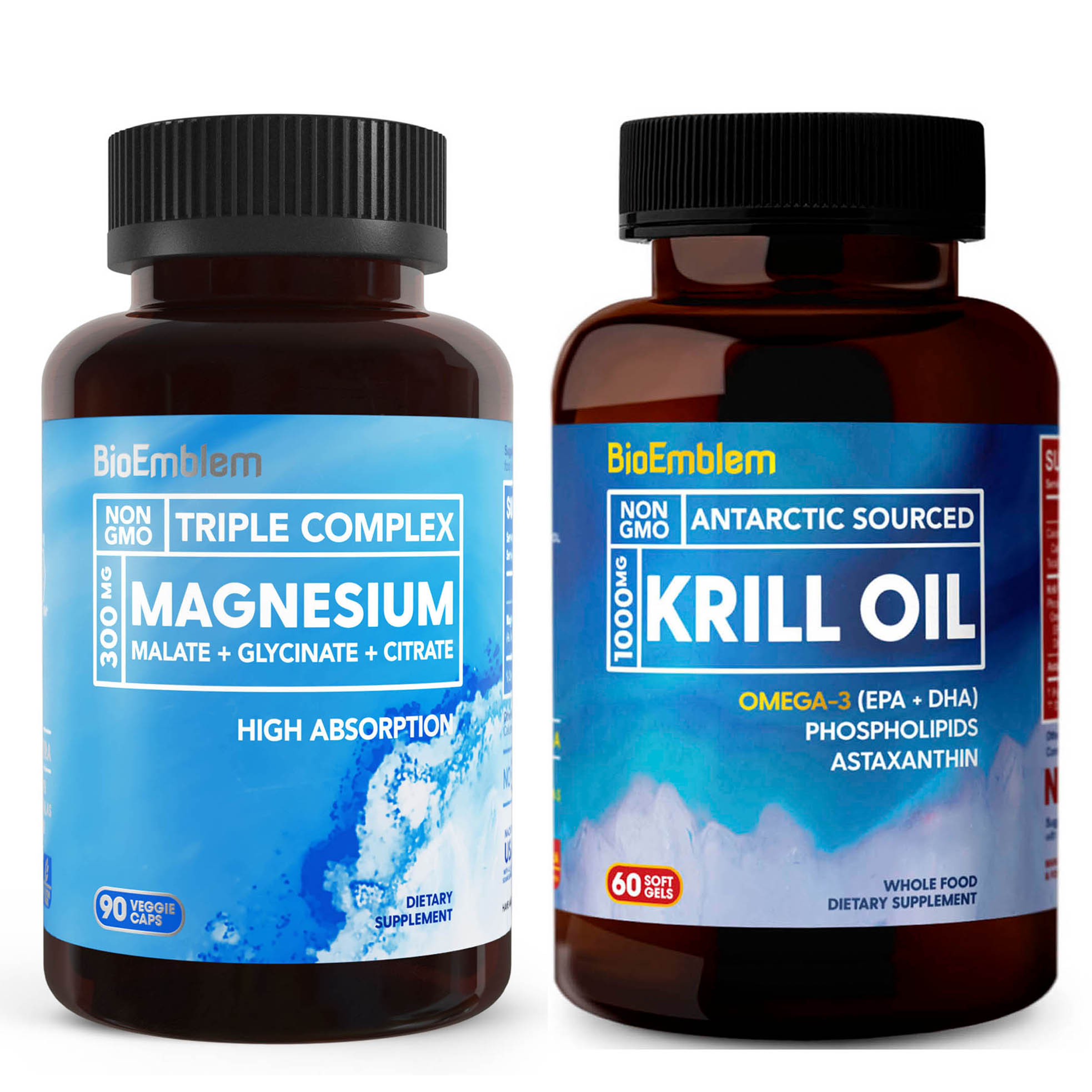 BioEmblem Triple Magnesium Glycinate, Malate, Citrate and Antarctic