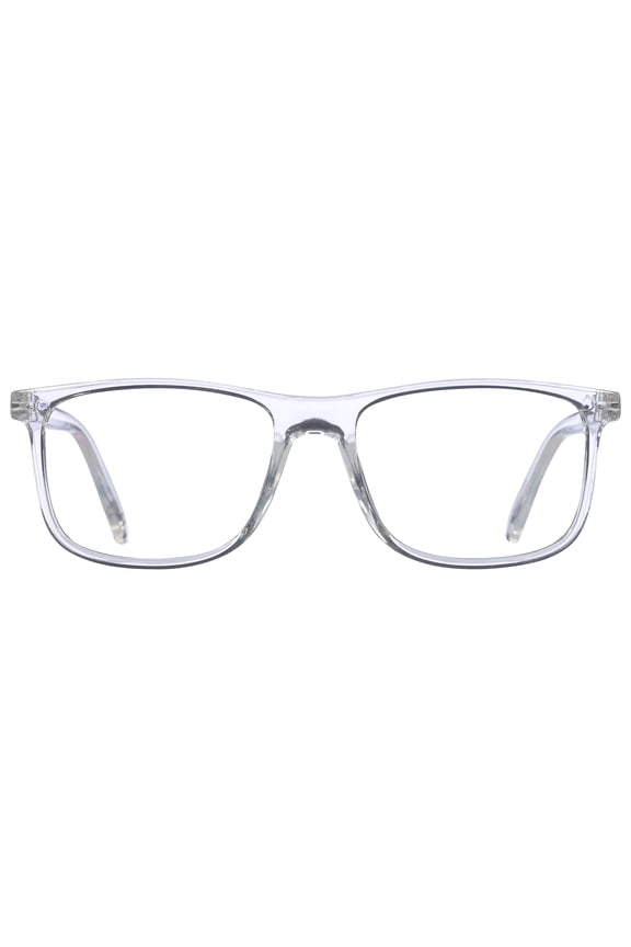 Bio Eyes Mens Rectangular Reading Glasses Made from Recycled Plastic Ewan +2.00 in Crystal