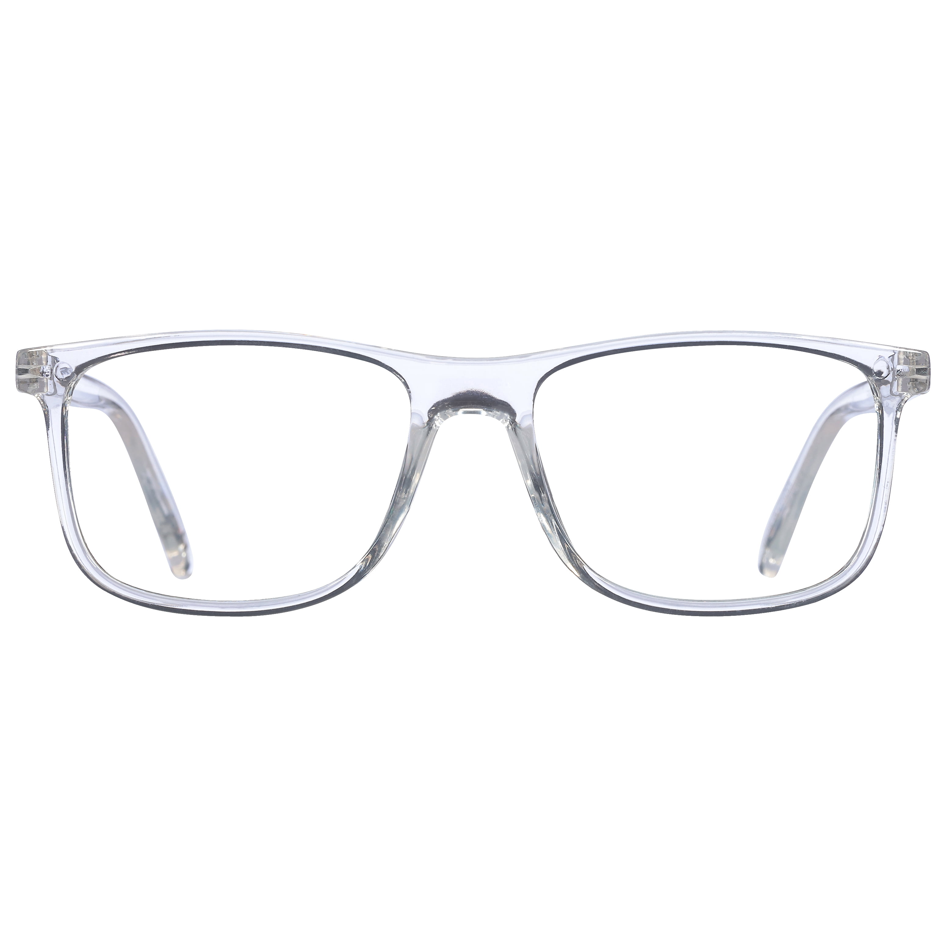 B.E Bio Eyes Mens Rectangular Reading Glasses Made from Recycled Plastic Ewan +2.50 in Crystal
