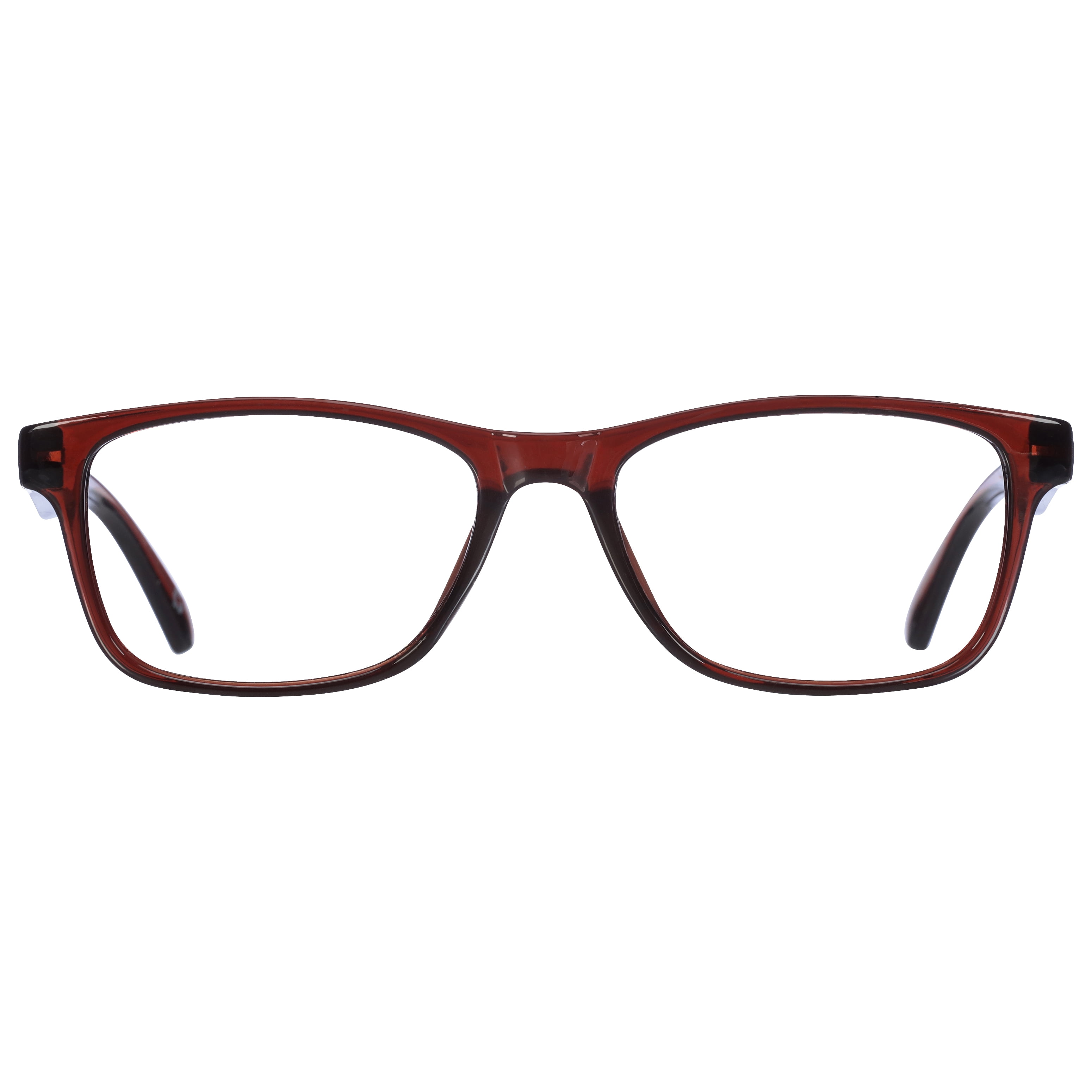 B.E Bio Eyes Mens Rectangular Reading Glasses Made from Recycled Plastic Zera +2.50 in Brown