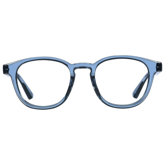 B.E Bio Eyes Unisex Round Reading Glasses Made from Recycled Plastic Basil +1.25 in Blue