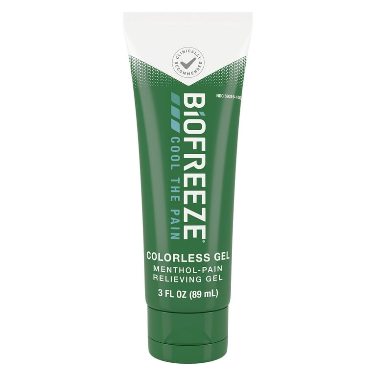 BioFreeze, Menthol Pain Relief Gel, 3 fl oz, Colorless - Walmart.com