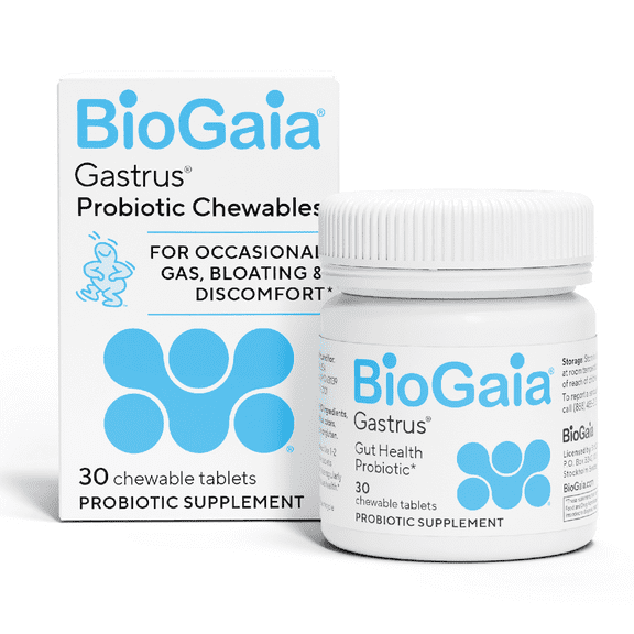 BioGaia Gastrus Gut Health Probiotic | Ease Abdominal Discomfort, Gas, Bloating & Promote Regularity
