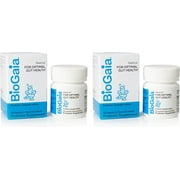 BioGaia Gastrus Chewable Tablets, Adult Probiotic Supplement for Stomach Discomfort, Constipation, Gas, Bloating, Regularity, Non-GMO, 30 Tablets, 2 Pack