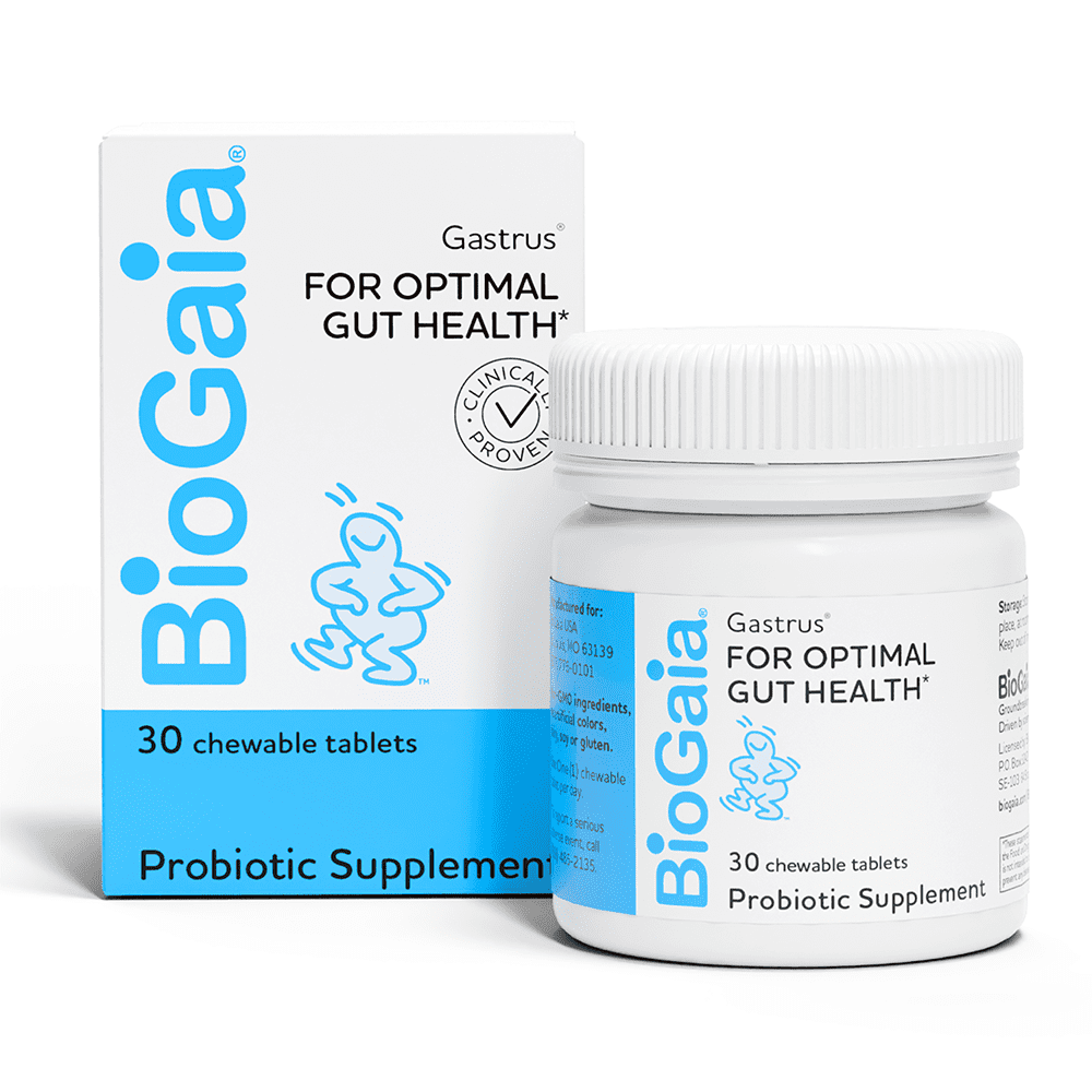 BioGaia Gastrus Gut Health Probiotic | Ease Abdominal Discomfort, Gas, Bloating & Promote Regularity