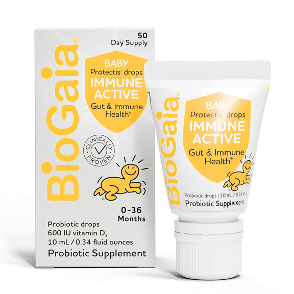 BioGaia Immune Active Baby Probiotic Drops + Vit D | For Digestive & Immune Health | 50-Day Supply
