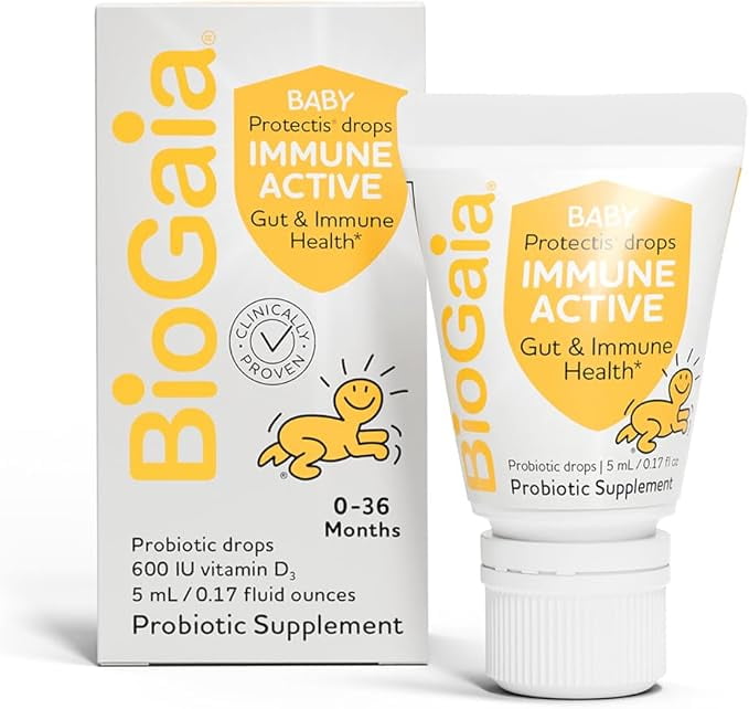 BioGaia Immune Active Baby Probiotic Drops + Vitamin D for Digestive