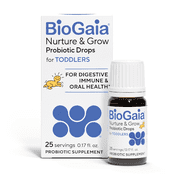 BioGaia Nurture & Grow Toddler Probiotic | Ages 1+ | Liquid Probiotic | Allergen-Free | Multi-Benefit Kids Probiotic | Digestive Health, Immune Support & Oral Health Protection | 25-Day Supply