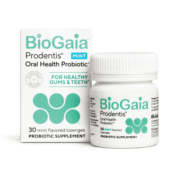 BioGaia Prodentis | Oral Probiotics | Promotes Healthy Gums & Teeth | Defends Against Bad Breath & Dental Problems | Improves Oral Health | Mint Flavored Dental Probiotic Lozenge