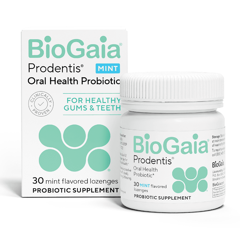 BioGaia Oral Health Probiotic | For Healthy Gums & Teeth | Common Dental Problem Defense | Mint