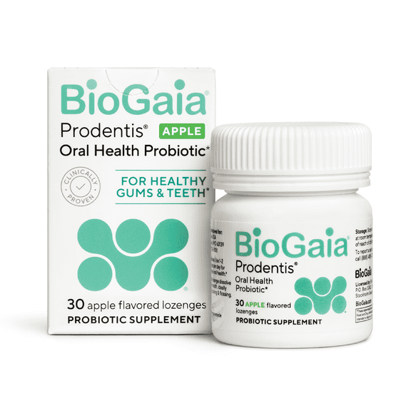 BioGaia Prodentis | Oral Probiotics | Promotes Healthy Gums & Teeth | Defends Against Bad Breath & Dental Problems | Improves Oral Health | Apple Flavored Dental Probiotic Lozenge