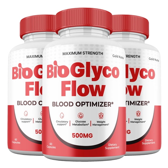 BioGlyco Flow Capsules, Bio Glyco Flow Pills Glycogen Support Supplement Maximum Strength All Natural, 30 Day Supply (3 Pack)
