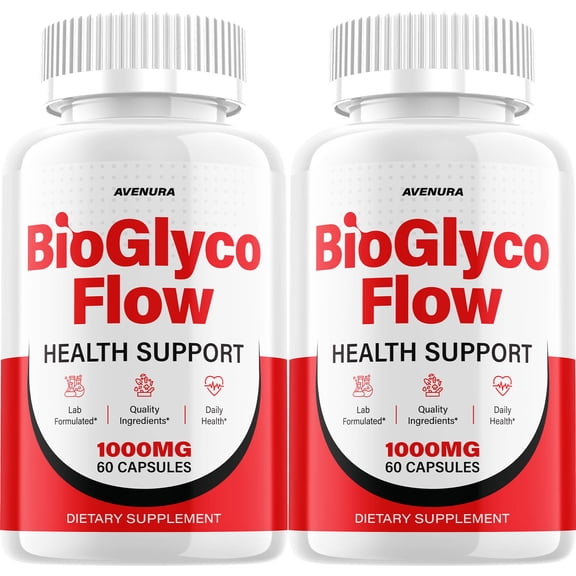 BioGlyco Flow Capsules – BioGlycoFlow Natural Blend Glycogen Formula for Health Support, 2 Pack, 120 Capsules