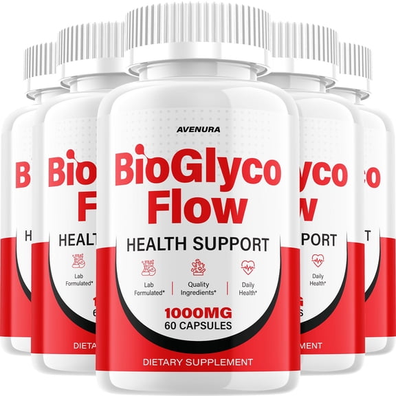 BioGlyco Flow Capsules BioGlycoFlow Natural Blend Glycogen Formula for Health Support, 5 Pack, 300 Capsules