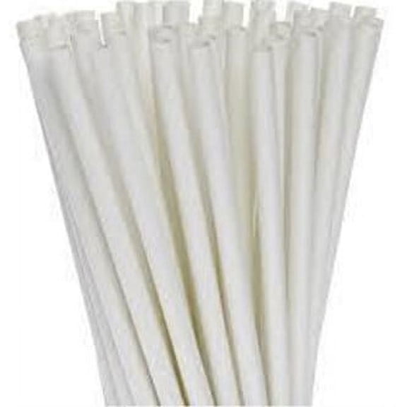 BioGreenChoice Paper Straws - 7.75 inches long - White  (5000 Count)