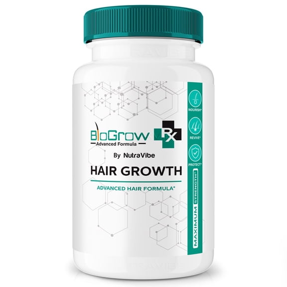 BioGrow Hair Growth Supplement, BioGrowRx Advanced Hair Care Formula, Bio Grow Pills for Thicker, Fuller & Healthy Hair, The Ultimate Hair Revival Vitamins, Bio Growth Reviews (60 Capsules)