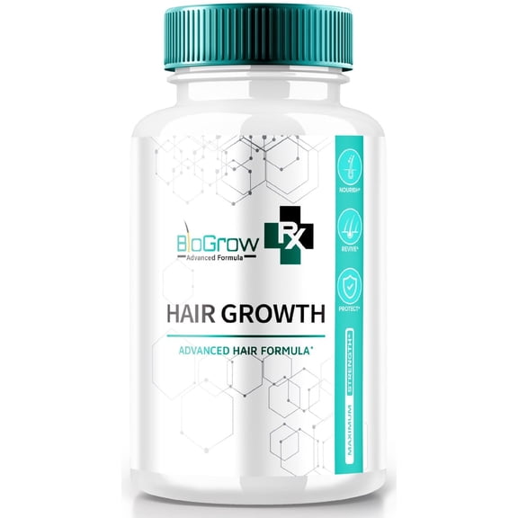 BioGrow Hair Growth Supplement, BioGrowRx Advanced Hair Care Formula, Bio Grow Pills for Thicker, Fuller & Healthy Hair, The Ultimate Hair Revival Vitamins, Bio Growth Reviews (60 Capsules)