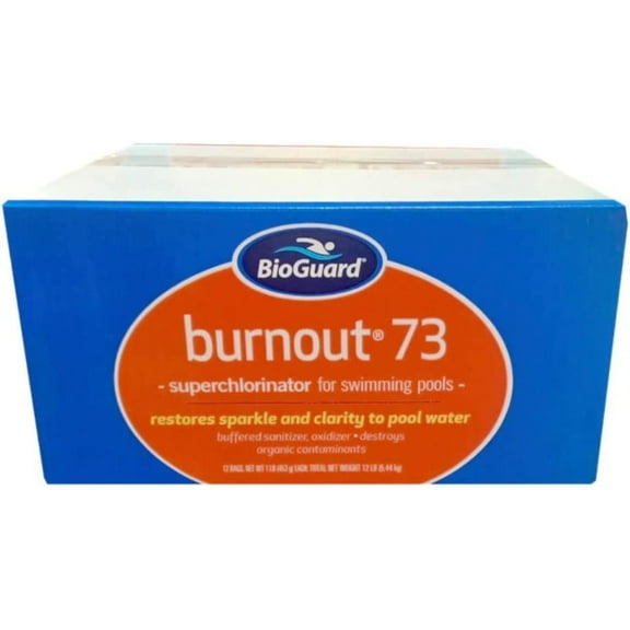 BioGuard Burnout 73 Swimming Pool Shock, 12 lbs, (12 Pack)
