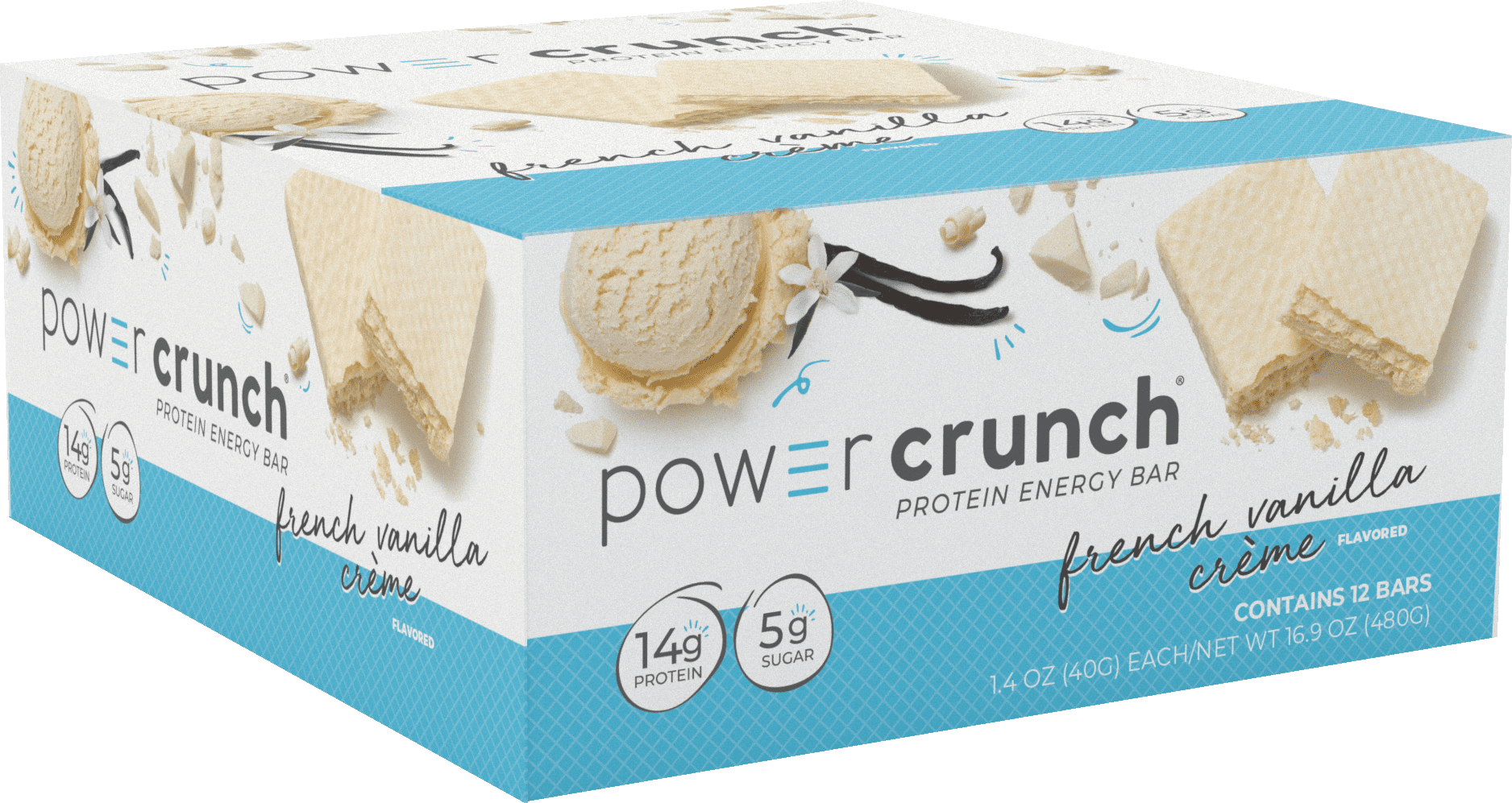Power Crunch Original French Vanilla Crme 12 count 1.4 oz bars