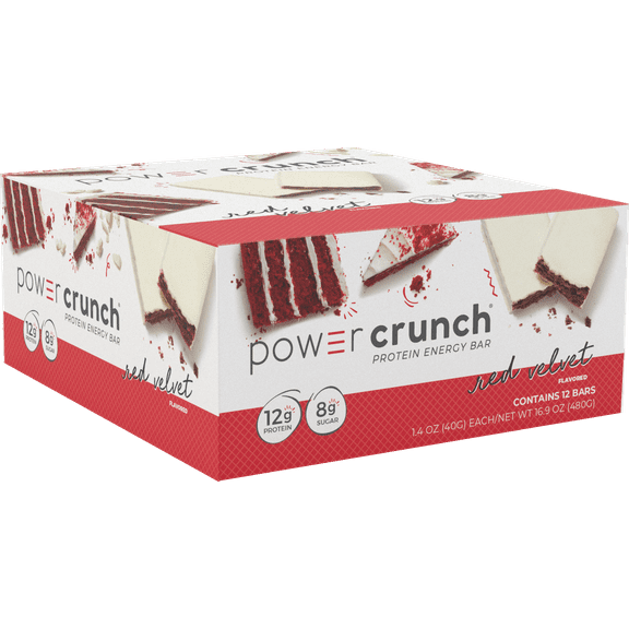 Power Crunch Original Red Velvet 12 count 1.4 oz bars