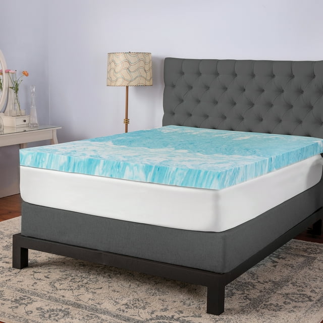 BioPEDIC King Size 4Inch Cooling Mattress Topper, Gel Swirl Memory