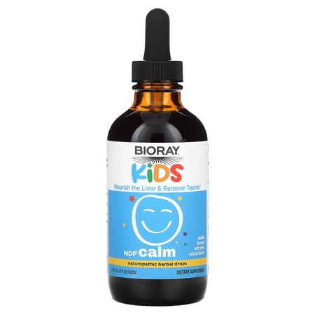 Bioray Kids, NDF Calm, Naturopathic Herbal Drops, Vanilla, 4 fl oz (118 ml)