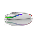 thumbnail image 1 of BioRing Rechargeable Optical Wireless Mouse with RGB LED Lights, Silver, 1 of 5
