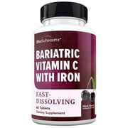 BioSchwartz Bariatric Multivitamin with Vitamin C and Iron, Black Cherry, 60 Count