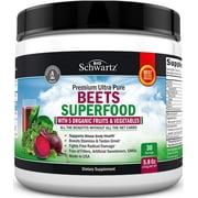 BioSchwartz Beets Superfood Powder with Vitamin C | Healthy Heart Support Supplement | 30 Servings