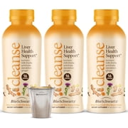 BioSchwartz Cleanse Liver Health Support - Organic Liver Cleanse Detox & Repair Supplement with Turmeric, Ginger, Milk Thistle, Artichoke, Dandelion - Non-GMO - Citrus Flavor, 16 fl oz 3-Pack
