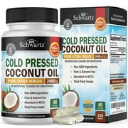 BioSchwartz Coconut Oil Pills - Dietary Supplement for Skin, Nails, Hair Growth | 120 Count